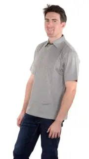 Hickey Freeman Men's Short Sleeve Polo Brown Medium