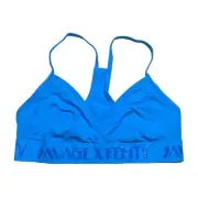Forever Savage Bralette Malibu Blue Glitter Logo Size Large