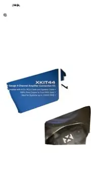 NVX XKIT44 4-Ch 4 Gauge Car Amplifier Install Pure Copper Amp Kit w/ RCA Cable