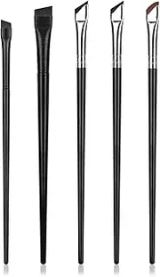 5pcs Eyeliner Brushes, Multifunctional Angled Flat Fine Point Thin Eye Makeup Brushes Set Cosmetic Tool for Eyeliner Eyebrow Eye Shadow Women Girls