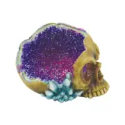 Gum Skull Geode Skull Polyresin Ashtray