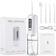 Sunshineface Water Dental flosser for Teeth, Multi- Function Portable Electric Tooth Cleaner for Teeth, USB Rechargeable Water Dental Picks for Cleaning