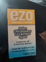 EZO Denture Cushions New In Box Heavy Upper 12 Pieces