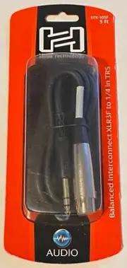 New Hosa STX-105F | XLRF to 1/4" TRS | Balanced | 5 Ft