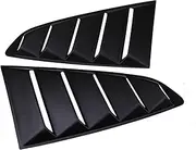 Rear Quarter Window Louvers Scoops Spoiler Car Tunning Panel Side Air Vent Cover Compatible for Ford Mustang 2015 2016 2017 Window Louver(Matte Black)