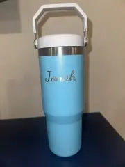 Stanley Personalized Engraved Name “Jonah” 30oz Tumbler Flip handle