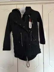 Superdry Limited Edition Flag Aztec Military Hooded Parka Jacket Coat Size Small