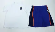 George Mens 2 Piece Blue White Activewear Tee Shorts Set Size XL NEW
