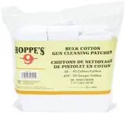 Hoppes Gun Cleaning Cotton Square Patches - For 38-45 500 Packs White #hp1204s