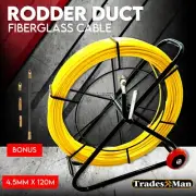 4.5mm 120M Fish Tape Cable Duct Wheels Rodder Wire Telstra NBN Tool
