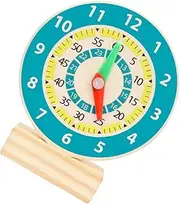 KICHOUSE Clock for Early Educational Cognitive Development Fun Clock Plaything Promotes Color Recognition and Number Skills for Learning Home
