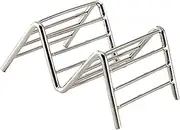V Shaped Taco Holder, Keep Organized Pancake Taco Stand Rack for Home (Stainless steel 4)