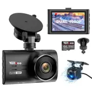 Dash Cam Front and Rear with 64GB Card,Dual 1080P Dash Camera for Cars with 2...