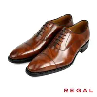 在飛比找momo購物網優惠-【REGAL】日本原廠固特異製法質感綁帶牛津鞋 棕色(315