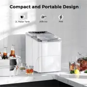 Advwin 12KG Countertop Ice Maker Self-Cleaning Ice Machine