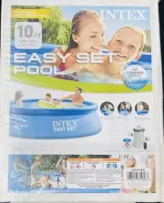 Intex 10' x 30" Easy Set Round Inflatable Above Ground Pool with Filter Pump