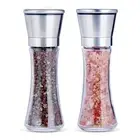 Salt and Pepper Grinder Set of 2 - Refillable Salt and Pepper Shakers Salt an...
