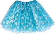 VALICLUD Boy Girl Snowflake Tutu Skirt for Girls Comfortable Elastic Waist for Ballet Dance Birthday Parties and Costumes Ages Adorable Snowflake Design