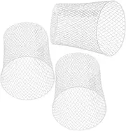 KITANDOVE 3pcs Sturdy Iron Wire Basket Plant Cover Multi Use Storage Cage for Outdoor Seedling Protection Elegant Household Decor Durable Woven Design for Home Office Use