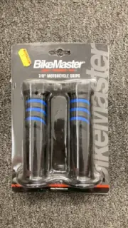 BIKE MASTER 7/8" MOTORCYCLE GRIPS BLK/BLU 101994