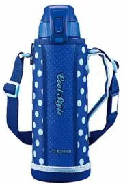 ZOJIRUSHI water bottle 1L sports type Stainless cool bottle Blue dot SD-FA10-AZ
