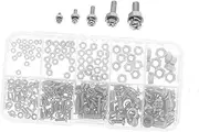 GLEAVI 320pcs Assorted Bolts Nuts Set Zinc Alloy Pan Head Screws Cross Round Head Bolts for Construction Automotive Mechanical Use