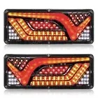 2X V SHAPE DYNAMIC 91 LED REAR TAIL LIGHT 12V TRUCK UTE CARAVAN BRAKE INDICATOR