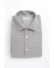 Robert Friedman Classic Fit Houndstooth Dress Shirt - Mens - Shirts - Beige