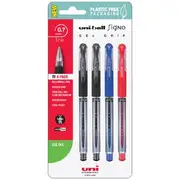 Uni-Ball Signo Grip Gel Pen 0.7 Assorted 4 Pack