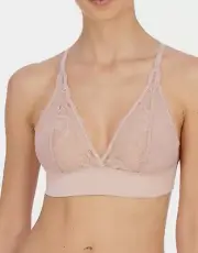 Natori Women's Eclipse Lace Bralette Size SMALL Rose Beige NEW $48