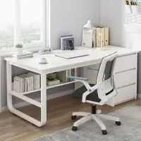 在飛比找樂天市場購物網優惠-電腦臺式桌家用多功能書桌書架一體簡易辦公桌學生臥室寫字桌子