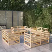 8 Piece Garden Lounge Set Solid Pinewood vidaXL