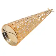(Gold)Candle Holder Aluminum Alloy Exquisite Christmas Tree Candlestick Home