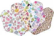 Healeved Bamboo Sanitary Pad 5pcs Washable Reusable Wings for Travel Outdoor and Comfortable for Daily Use