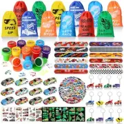 122 PCS Race Car Party Favors, Racing Birthday Party Favors with Pull Back
