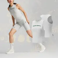 在飛比找PChome24h購物優惠-Puma 背心 Team Tank Top 女款 灰 綠 合