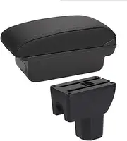 Car Armrests Car Armrest Box for Suzuki for IGNIS Armrest Retrofit Parts Interior Details Storage Box Car Accessories USB (Color : C2 Black line NO USB)