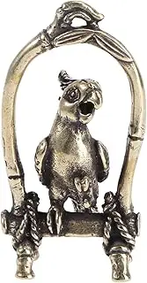 [Operitacx] 1pc Parrot Pendant Macaw Necklace Bird Cage Accessories Bird Necklace Home Accessories Home Decoration Small Parrot Decorations Ornament Animal Tearoom Brassware Brass
