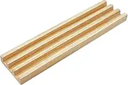 PERSELOSO Wooden Domino Rack with Non Slip Base Professional Game Holder for Domino Tiles Display Stand for Family and Friends for Board Games and Dominoes