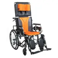在飛比找大樹健康購物網優惠-【均佳】鋁合金躺式輪椅／骨科腳升將可拆手／後輪22吋座寬18