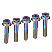ROCKBROS Titanium Alloy Bolt M8*40mm 6pcs Headset Cap Screws Bicycle Parts