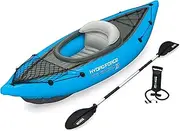 Bestway | Hydro-Force Cove Champion X1 Kayak| Inflatable Boat Set with Hand Pump, Paddles, Seats, Fins and Storage Bag | One Seater