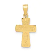 14K Yellow Gold First Holy Communion Cross Pendant