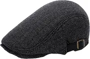 [COLLBATH] 1pc Men's Peaked Cap Newsboy Snap Mens Cotton Flat Cap Sombreros Para Hombres Hooey Hats for Men Newsboy Hats Classic Flat Newsboy Men Beret Cap Wool Taxi European and American Man