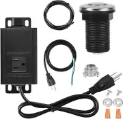 Garbage Disposal Air Switch Kit with Power Cord Kit, Sink Top Waste Disposer Sta