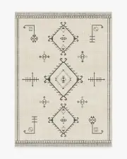 150' x 215' | Machine Washable Runner Rug | Kid & Pet Friendly | Indoor Rug | Damali Black & White Rug | Ruggable