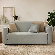 Koala OG Sofa Bed 3 Seater Queen, Convertible Sleeper Couch Pull-Out Bed with Wide Armrests and Compact Base Design for Living Room, Spare Room, Guest Room, Lunar Grey
