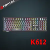 在飛比找PChome24h購物優惠-FANTECH K612 鋁合金面板音效感應RGB電競鍵盤