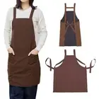 Kitchen Chef Apron Bib Apron with 2 Pockets Waterproof and Oil Resistant Apro...