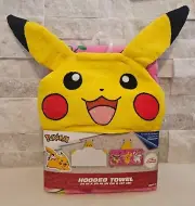 Pokemon Girls Pikachu Eevee and Sylveon Character Hooded Bath Towel